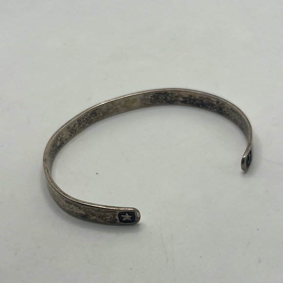 Far Fetched Sterling Silver Not All Who Wander Are Lost Cuff Bracelet vintage - Picture 2 of 12